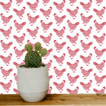Chicken Hen Farm Land Red White