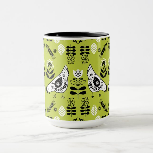 Chicken Hen Folk Art Mugg (Center)