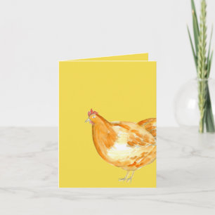 Chicken Hen Gult Tack Kort