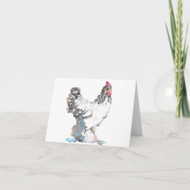 Chicken Hen hälsning-kort Helgkort (Framsida)