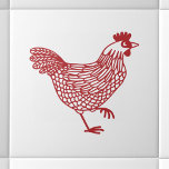 Chicken Hen Kakelplatta<br><div class="desc">En röd höna för fjäderfä älskare. Originalkonst av Nic Squirrell.</div>