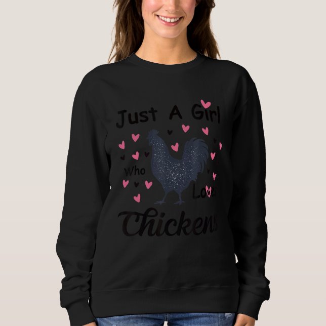 Chicken Hen Kärlek Cute är bara en flicka som Kärl T Shirt (Framsida)