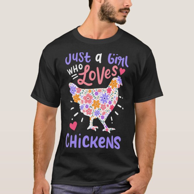 Chicken Hen Kärlek Cute T Shirt (Framsida)