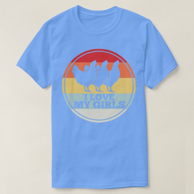 Chicken Hen Retro T Shirt (Design framsida)