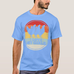 Chicken Hen Retro T Shirt
