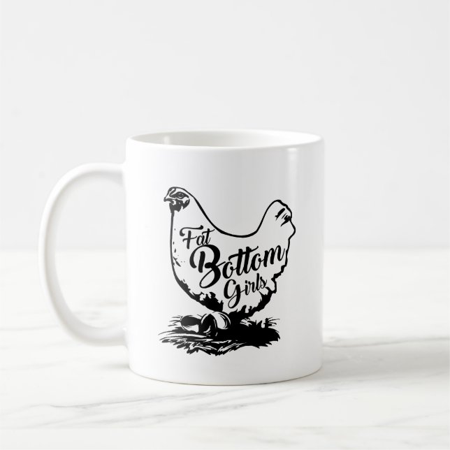 Chicken Hen Tjock Grund äggkaffe Mugg (Vänster)
