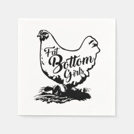 Chicken Hen Tjock Grund Napkin Pappersservett