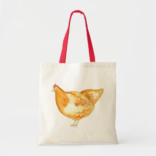 Chicken Hen Watercolor Tygkasse
