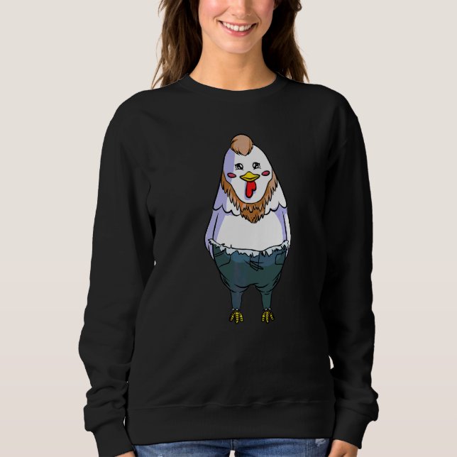 Chicken Hillbilly Costume for Halloween Chickens T Shirt (Framsida)