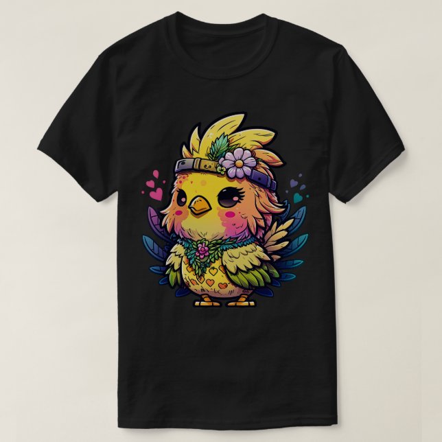 Chicken Hippie 1 T Shirt (Design framsida)