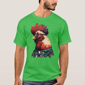 Chicken Hipster 3 T Shirt
