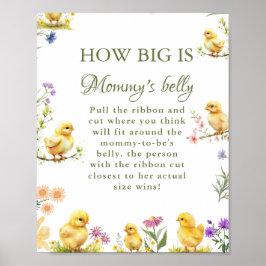 Chicken Hur stort är mamma Bords Shower Game Poster