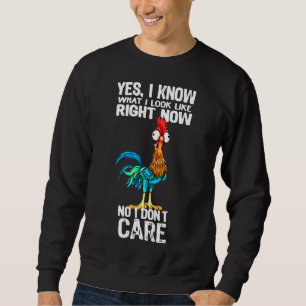 Chicken Ja, jag vet vad jag ser ut Höger Lång Ärmad Tröja