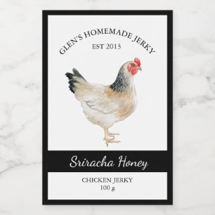 Chicken Jerky Label Mat Etikett