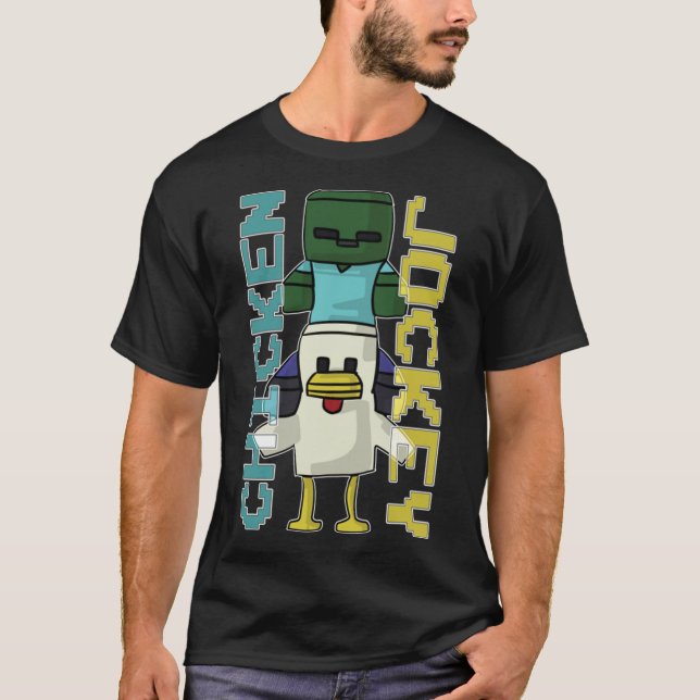 Chicken Jockey - Minecraft T Shirt (Framsida)