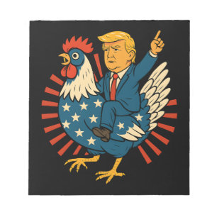 Chicken Jockey Trump Funny Meme Anteckningsblock