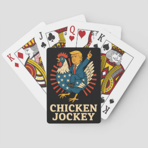 Chicken Jockey Trump Funny Meme Casinokort