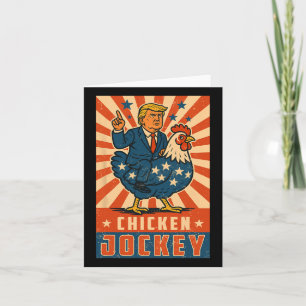 Chicken Jockey Trump Funny Meme Kort