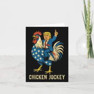 Chicken Jockey Trump Funny Meme Kort