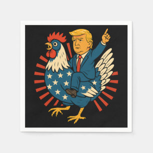 Chicken Jockey Trump Funny Meme Pappersservett