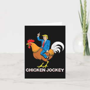 Chicken Jockey Trump Funny Meme Surreal Humor Tee Kort
