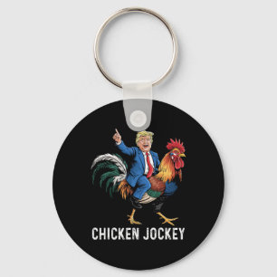 Chicken Jockey Trump Funny Meme Surreal Humor Tee Nyckelring