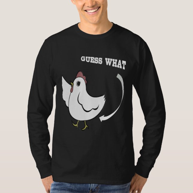Chicken Joking Gissa vad T Shirt (Framsida)