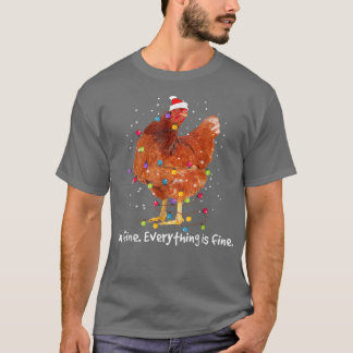 Chicken Julafton Ljus.. Jag är Bra Allt är Bra Ch T Shirt