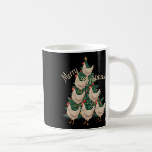 Chicken Julgran Funny Chickens Julafton Träd Kaffemugg