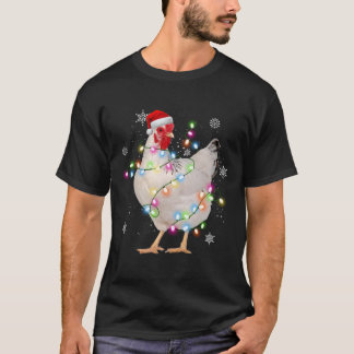 Chicken Julgran Santa Funny Julafton Ljus Chi T Shirt
