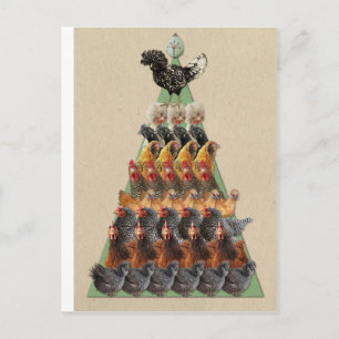 Chicken Julgran Vykort