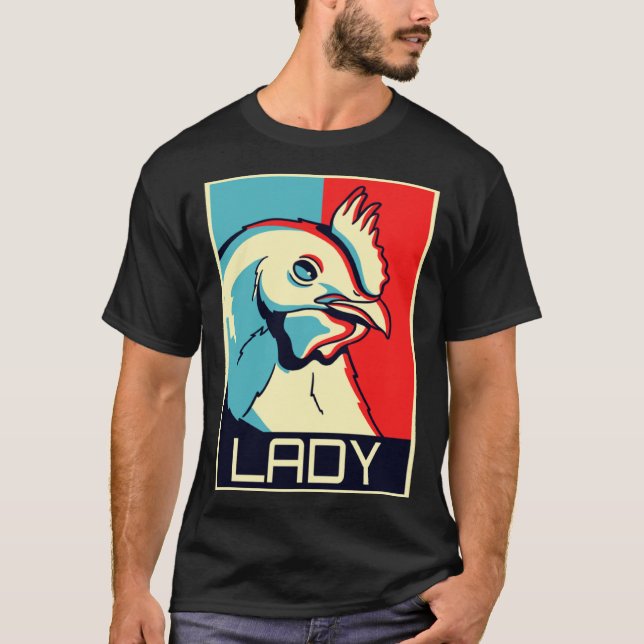 Chicken Lady   Cockerel Chicken Graphic I Chicken  T Shirt (Framsida)