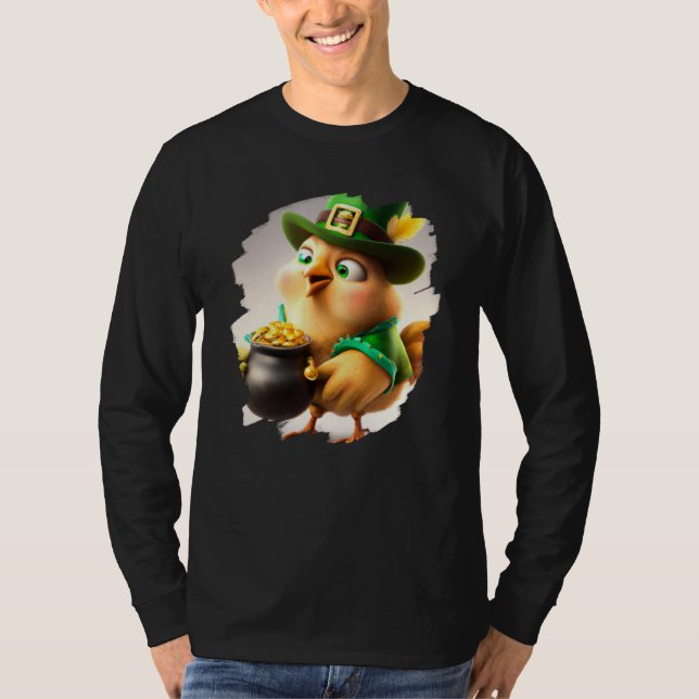 Chicken Leprechaun St Patricks Day Chicken  3 T Shirt (Framsida)