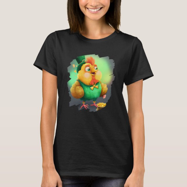 Chicken Leprechaun St Patricks Day Chicken T Shirt (Framsida)