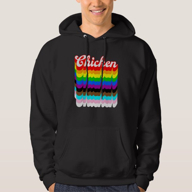 Chicken LGBTQ pride rainbow Hoodie (Framsida)