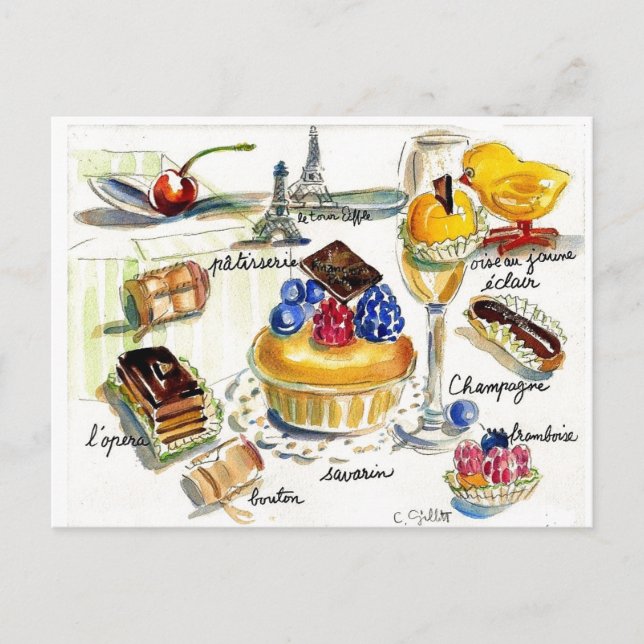 Chicken Little-besök Paris Vykort (Framsida)