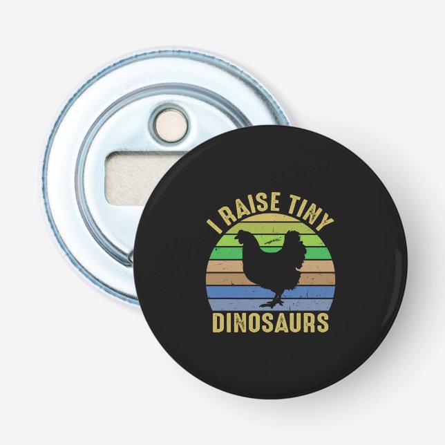 Chicken Lover | I Raise Tiny Dinosaurs Flasköppnare (Framsidan)