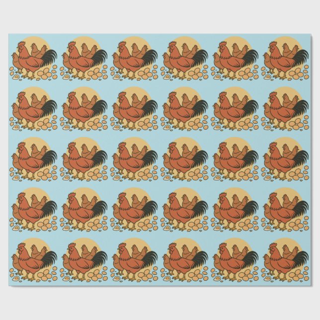 Chicken Lover Wrapping Paper Presentpapper (Platt)
