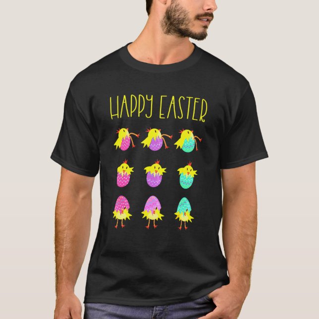 Chicken Lycklig T Shirt (Framsida)