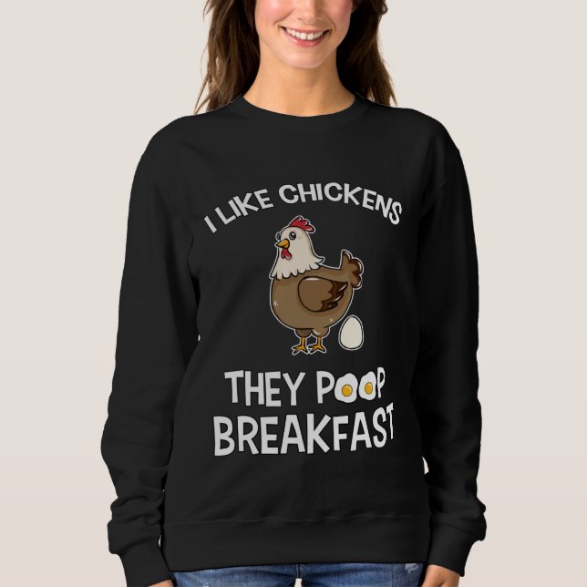 Chicken make Breakfast I like Chickens Farm Farmer T Shirt (Framsida)