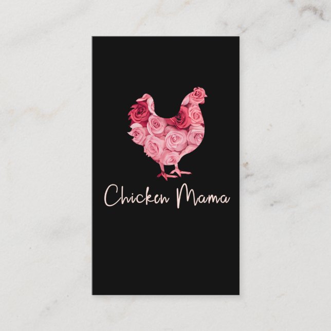 Chicken mamma, bonde rosor bonde chicke visitkort (Framsida)