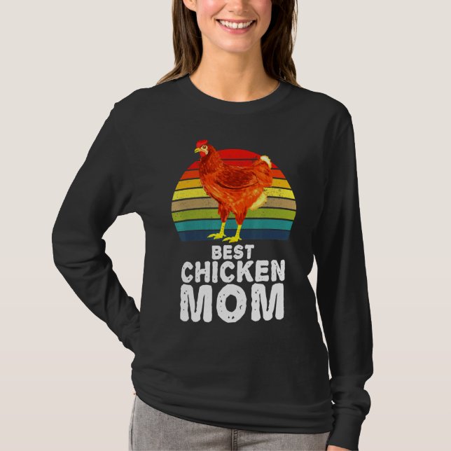 Chicken Mamma Farmer Chicken T Shirt (Framsida)