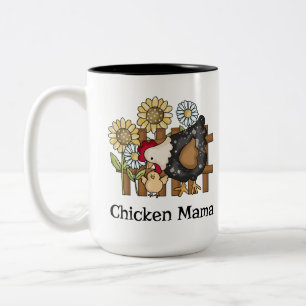 Chicken Mamma Livet är precis bättre med Chicken Två-Tonad Mugg