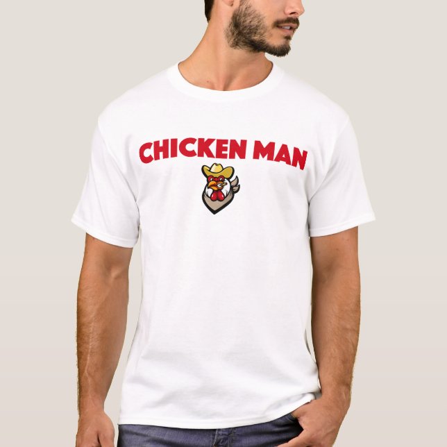 Chicken Man Funny Chicken Älskare Farmer T Shirt (Framsida)