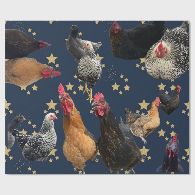Chicken Mania 2 All Occasion Wrapping Paper Presentpapper (Platt)