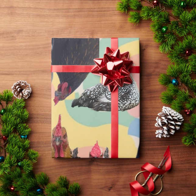 Chicken Mania All Occasion Wrapping Paper  Presentpapper (Julgåva)