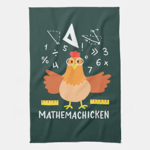 Chicken Math Gag Funny Mathemachicken Lacher Kökshandduk