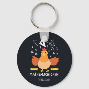 Chicken Math Gag Funny Mathemachicken Lacher Nyckelring