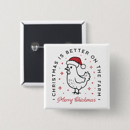 Chicken Merry Christmas country funny farm animal Knapp