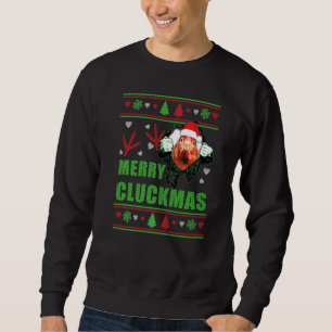 Chicken Merry Cluckmas jul-chicken Lång Ärmad Tröja